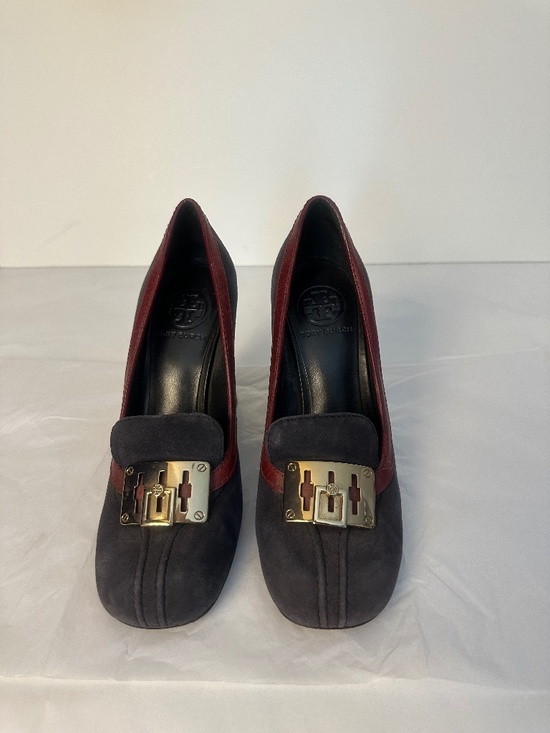 Tory Burch Shoes - Tory Burch suede high heel howie pump size 7 dark navy